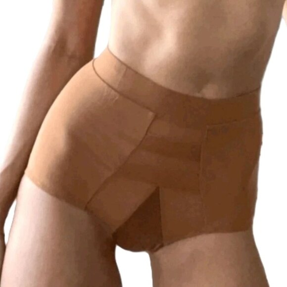 Free People We Are HAH Hi Wasted Panty Brown Sugar Size Small #63048 - Picture 1 of 5